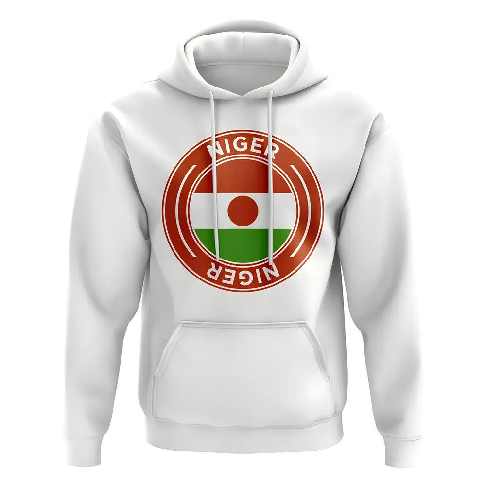 Niger Football Badge Hoodie (White)_0