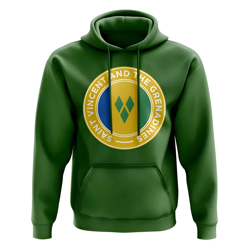 Saint Vincent and The Grenadines Football Badge Hoodie (Green)_0