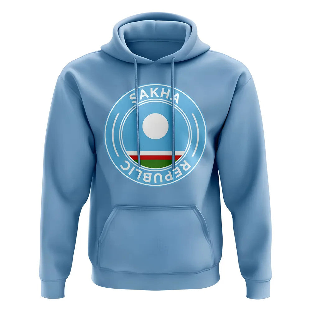 Sakha Republic Football Badge Hoodie (Sky)_0