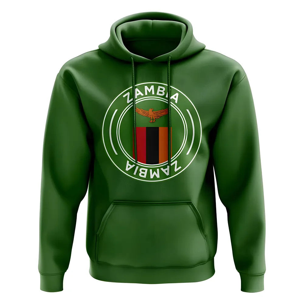 Zambia Football Badge Hoodie (Green)_1