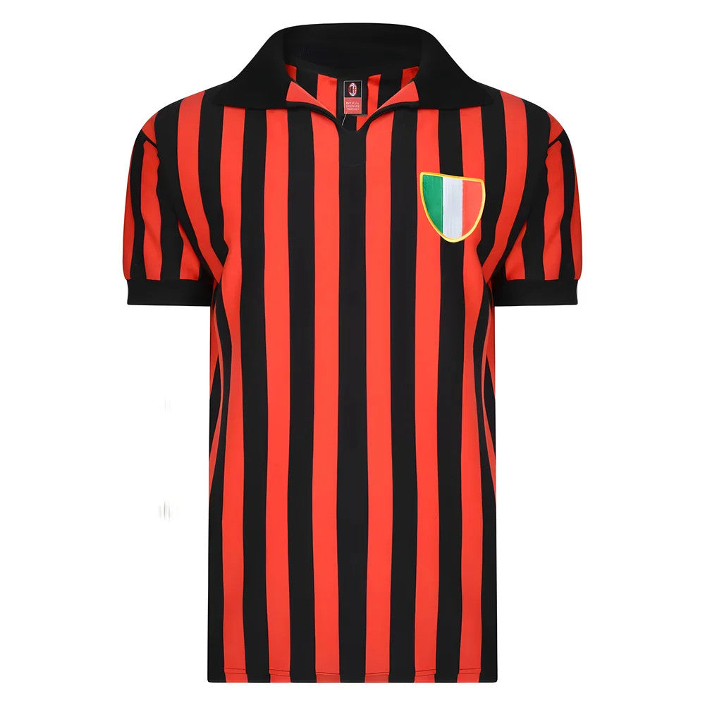 Score Draw AC Milan 1963 Retro Football Shirt_0