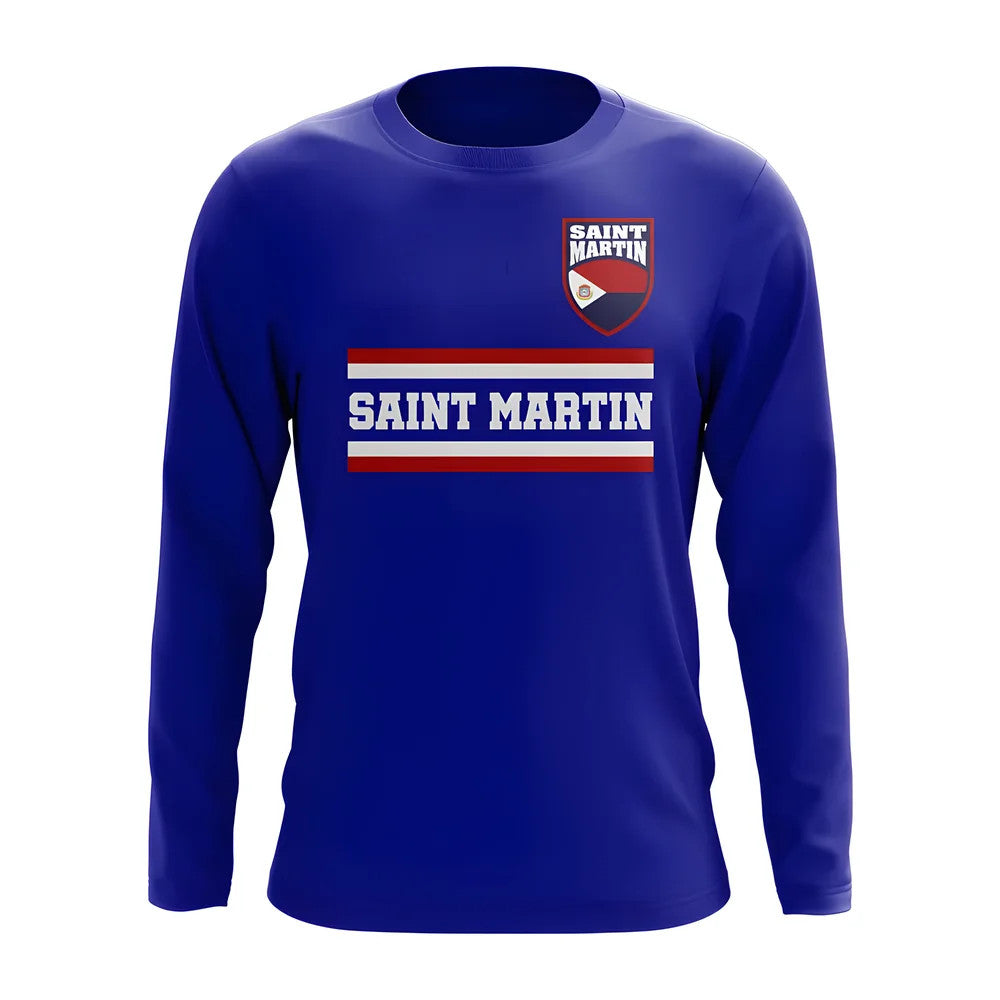 Saint Martin Core Football Country Long Sleeve T-Shirt (Royal)_0