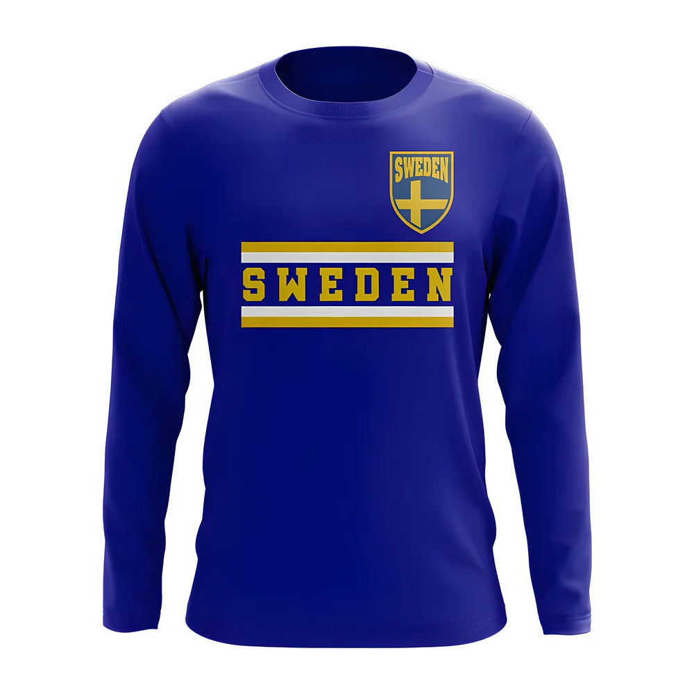 Sweden Core Football Country Long Sleeve T-Shirt (Royal)_0