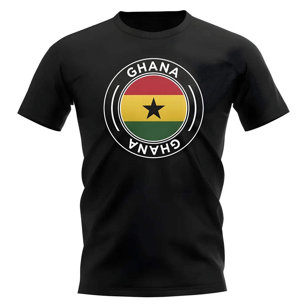 Ghana Football Badge T-Shirt (Black)_1