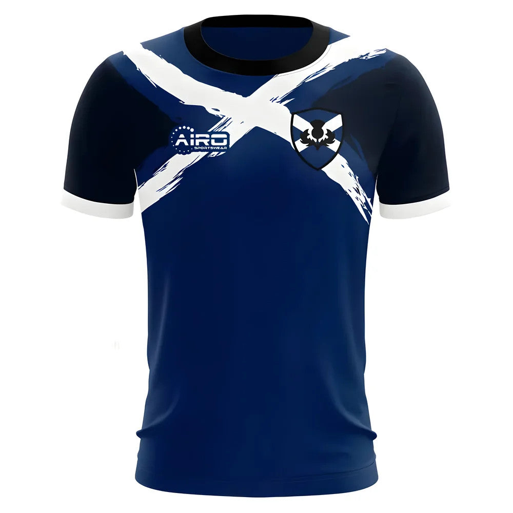 2025-2026 Scotland Flag Concept Football Shirt - Kids (Long Sleeve)_0