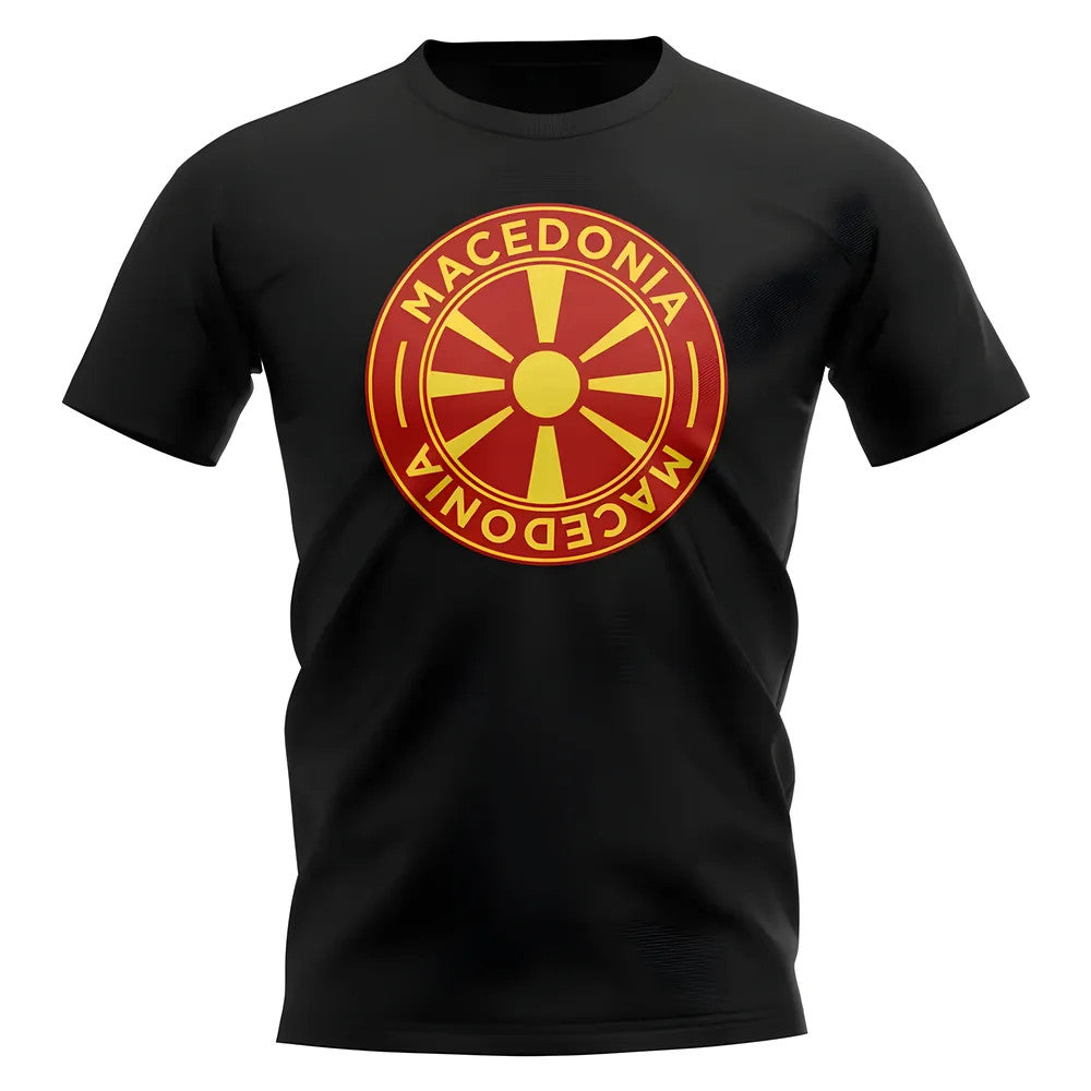 Macedonia Football Badge T-Shirt (Black)_0