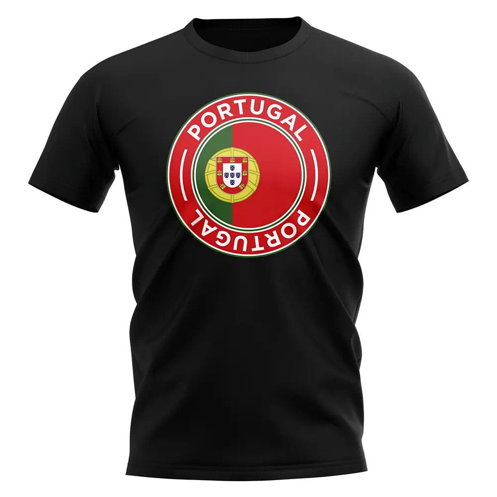 Portugal Football Badge T-Shirt (Black)_0