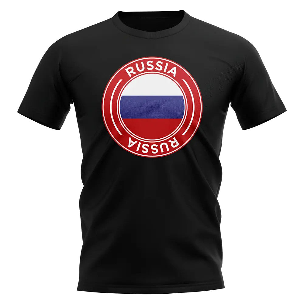Russia Football Badge T-Shirt (Black)_1
