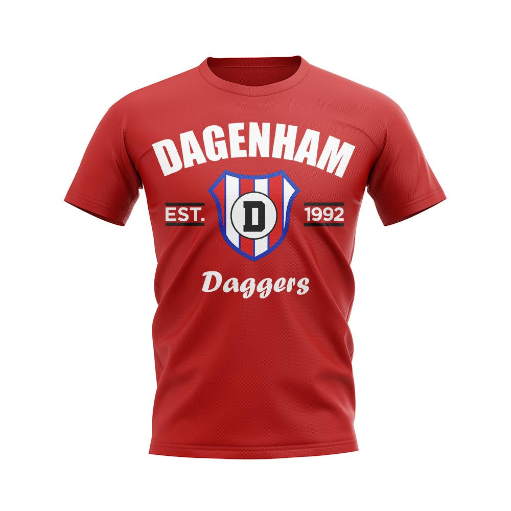 Dagenham Established Football T-Shirt (Red)_1