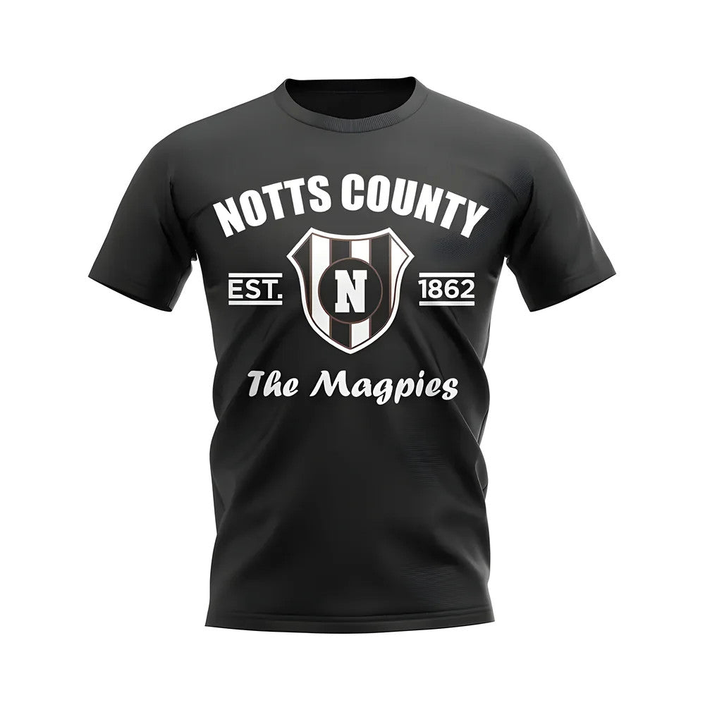 Notts County Established Football T-Shirt (Black)_1