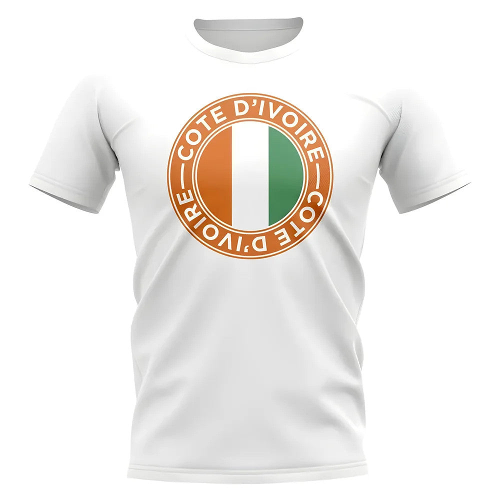 Cote D'Ivoire Football Badge T-Shirt (White)_0