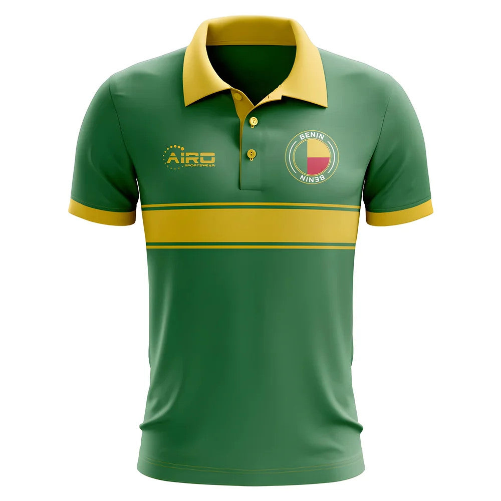 Benin Concept Stripe Polo Shirt (Green) - Kids_0