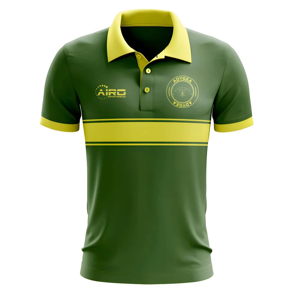 Adygea Concept Stripe Polo Shirt (Green) - Kids_0
