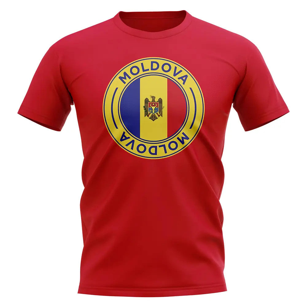 Moldova Football Badge T-Shirt (Red)_0