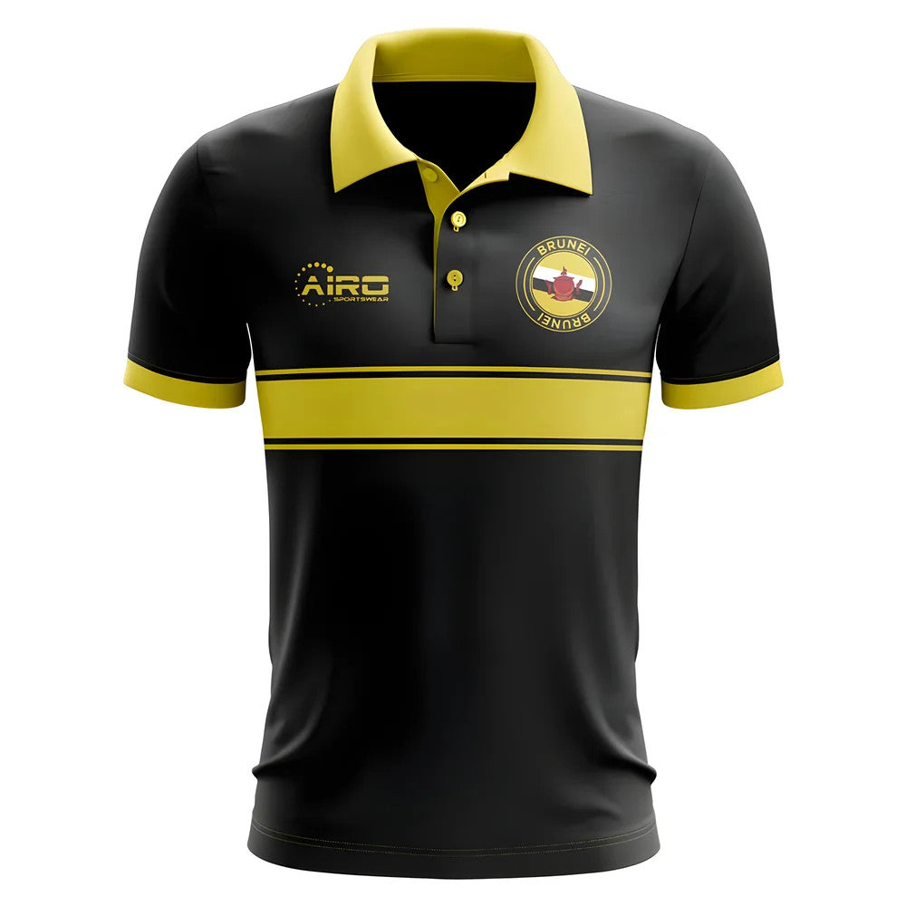 Brunei Concept Stripe Polo Shirt (Black) - Kids_0