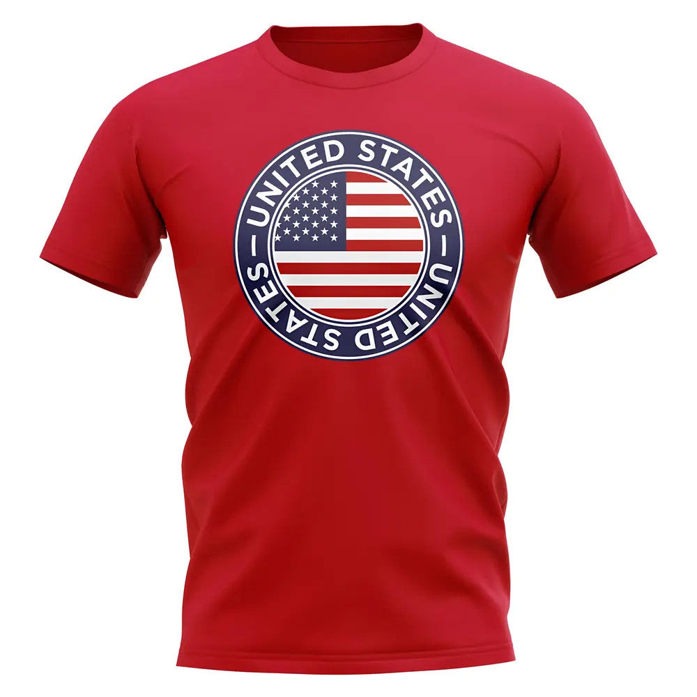 USA Football Badge T-Shirt (Red)_0