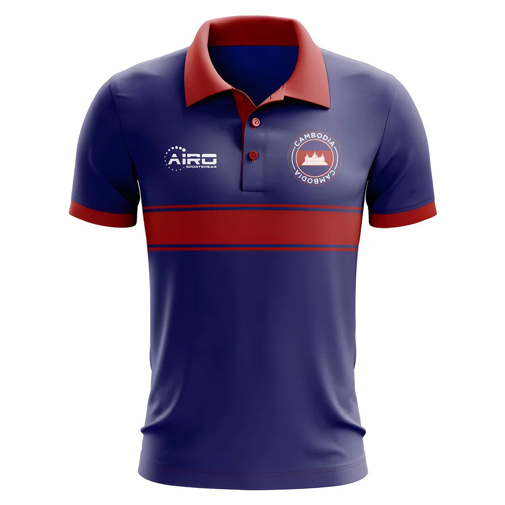 Cambodia Concept Stripe Polo Shirt (Royal) - Kids_1