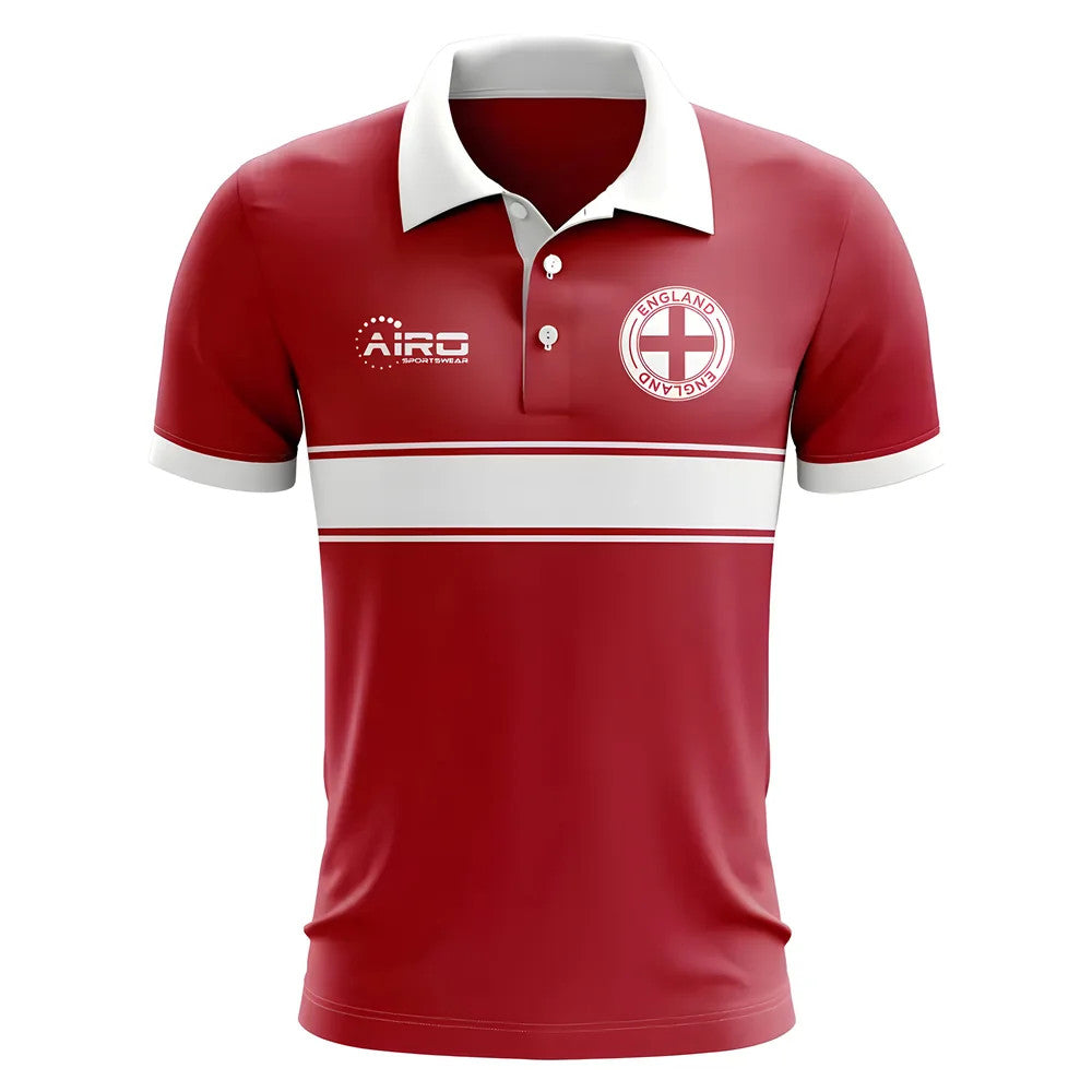 England Concept Stripe Polo Shirt (Red) - Kids_1