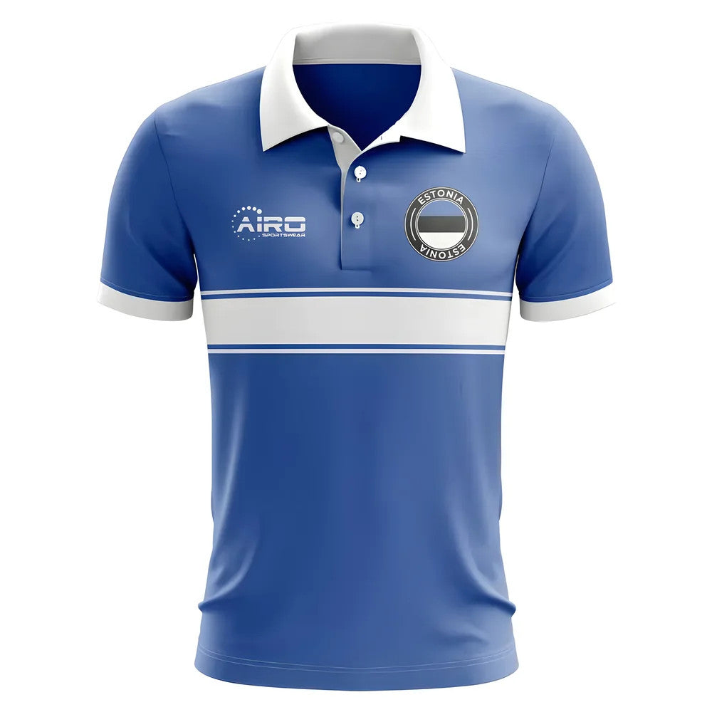 Estonia Concept Stripe Polo Shirt (Blue) - Kids_0