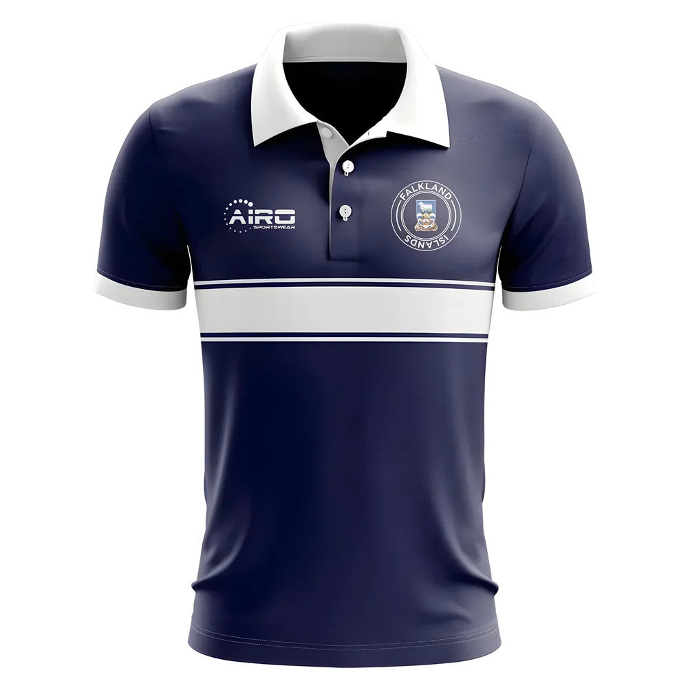 Falkland Islands Concept Stripe Polo Shirt (Navy) - Kids_0