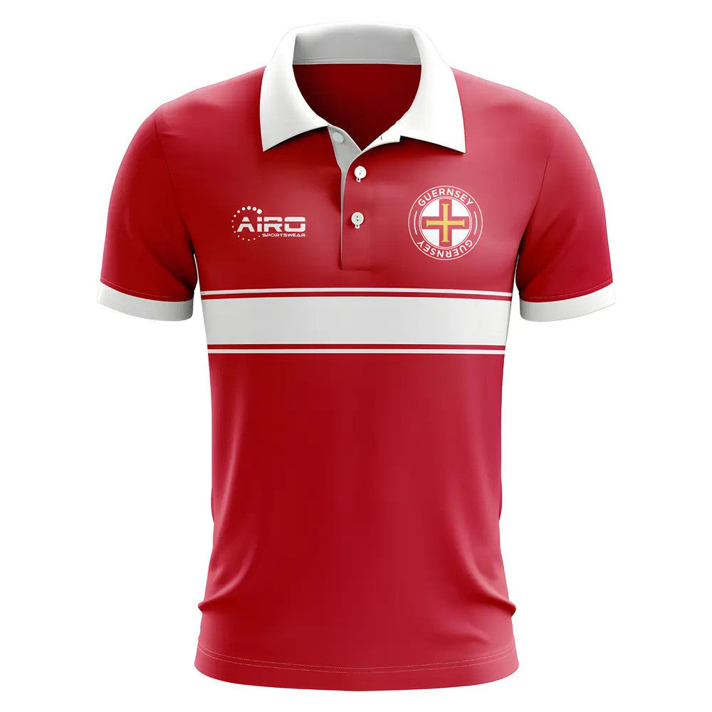 Guernsey Concept Stripe Polo Shirt (Red) - Kids_1