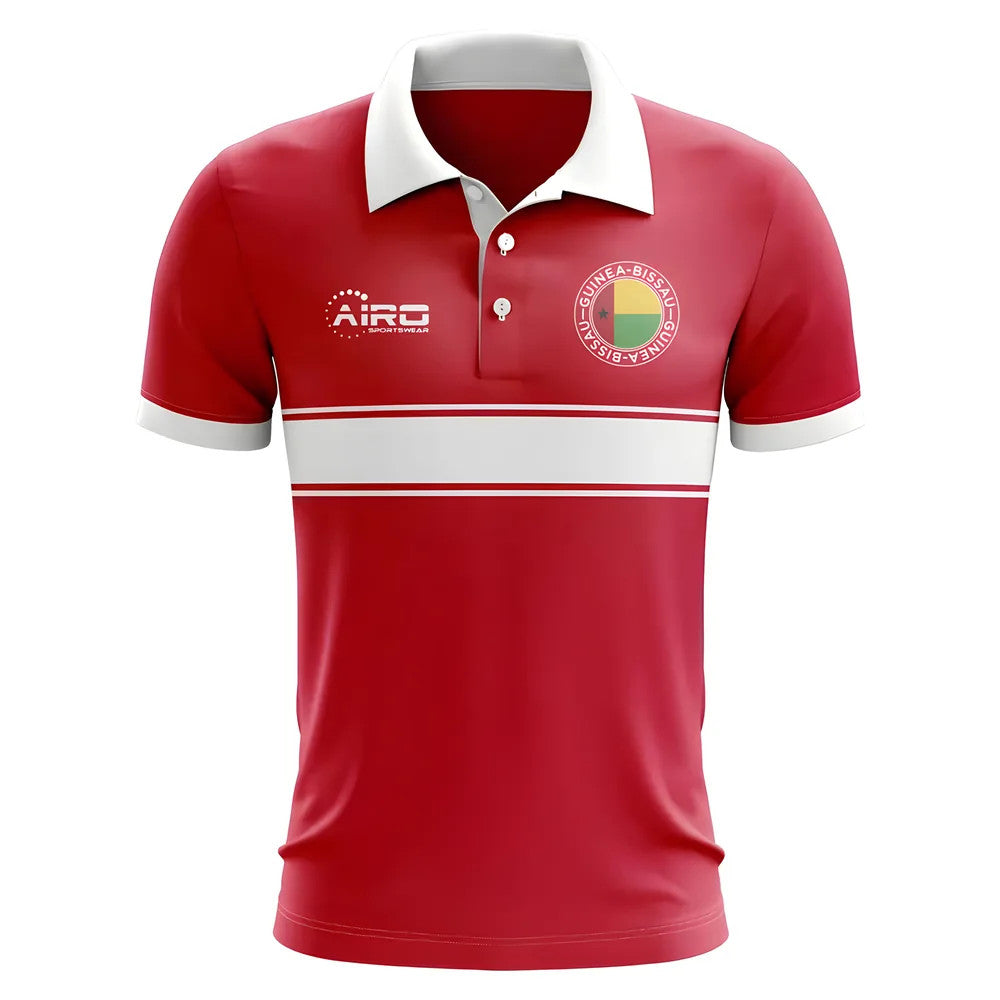 Guinea Bissau Concept Stripe Polo Shirt (Red) - Kids_1