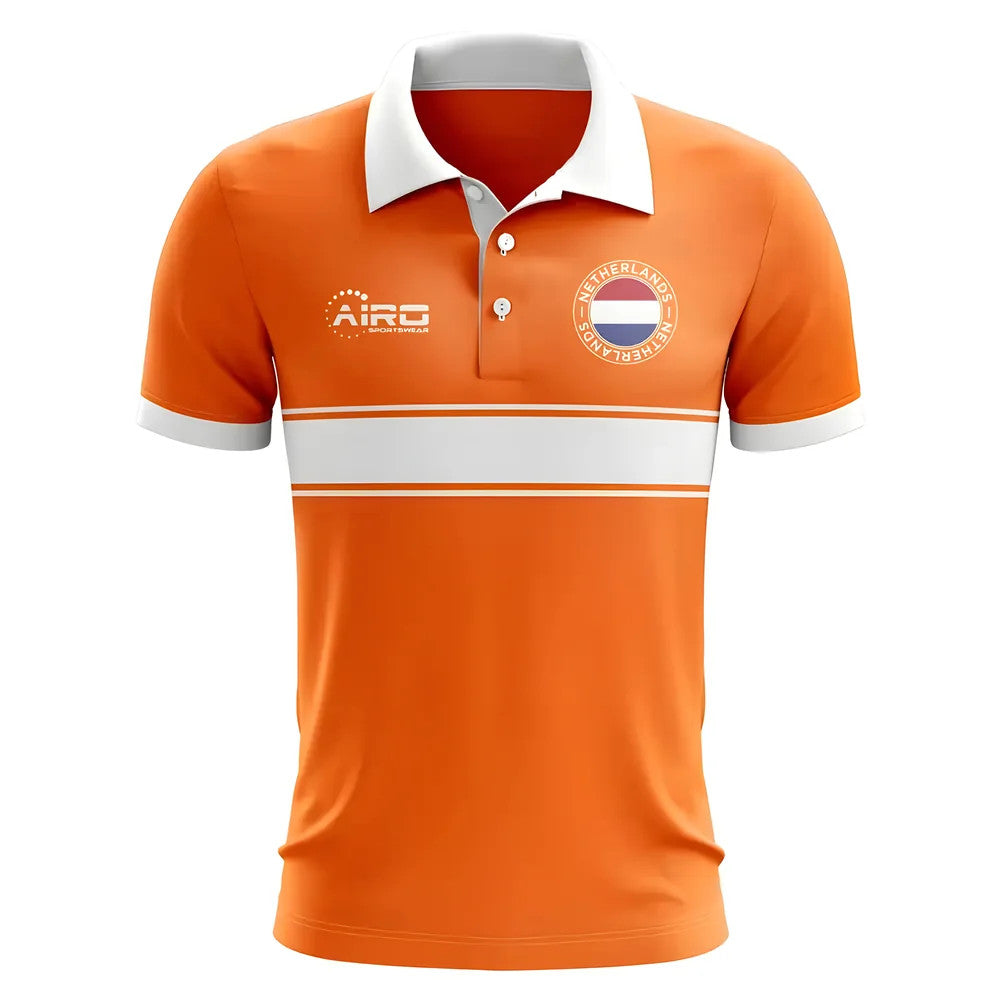 Holland Concept Stripe Polo Shirt (Orange)_1
