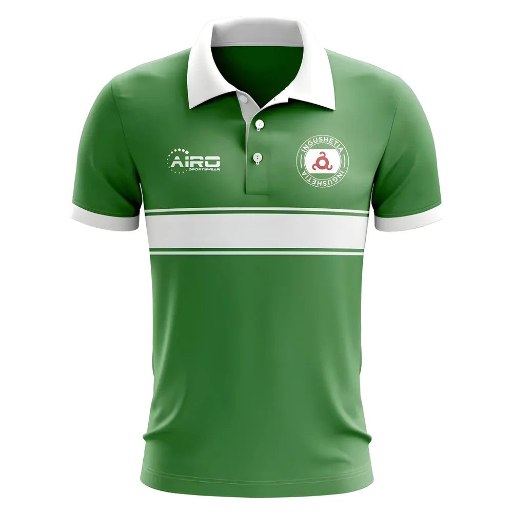 Ingushetia Concept Stripe Polo Shirt (Green) - Kids_0