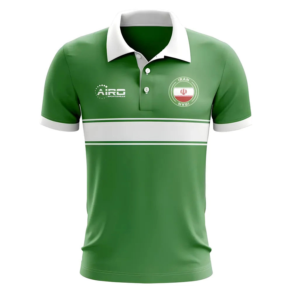 Iran Concept Stripe Polo Shirt (Green) - Kids_0