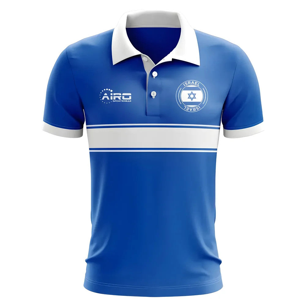Israel Concept Stripe Polo Shirt (Blue)_1