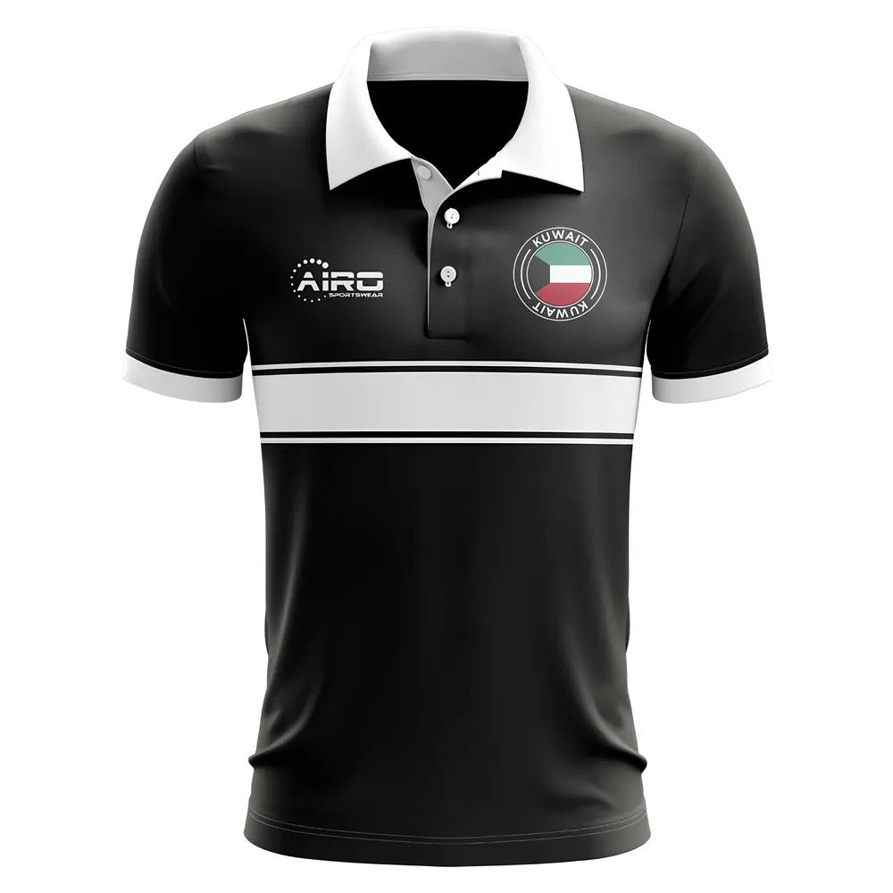 Kuwait Concept Stripe Polo Shirt (Black) - Kids_0