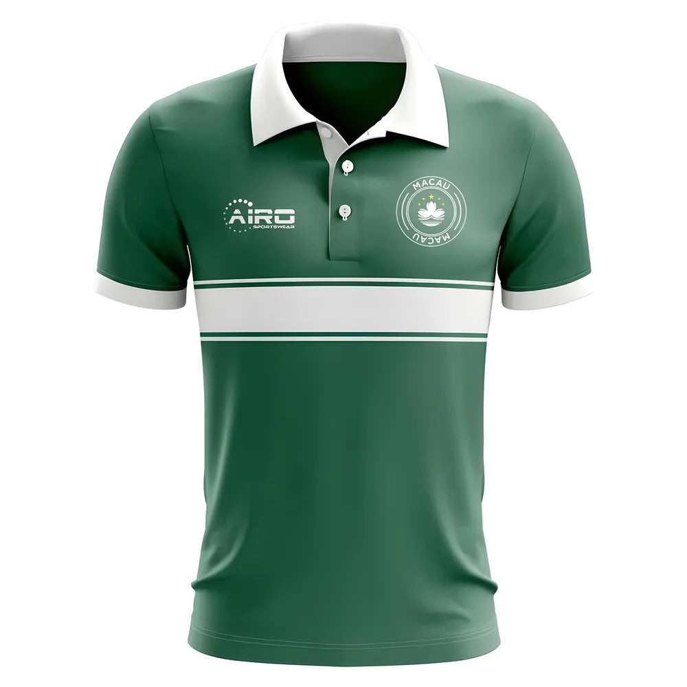 Macau Concept Stripe Polo Shirt (Green) - Kids_0