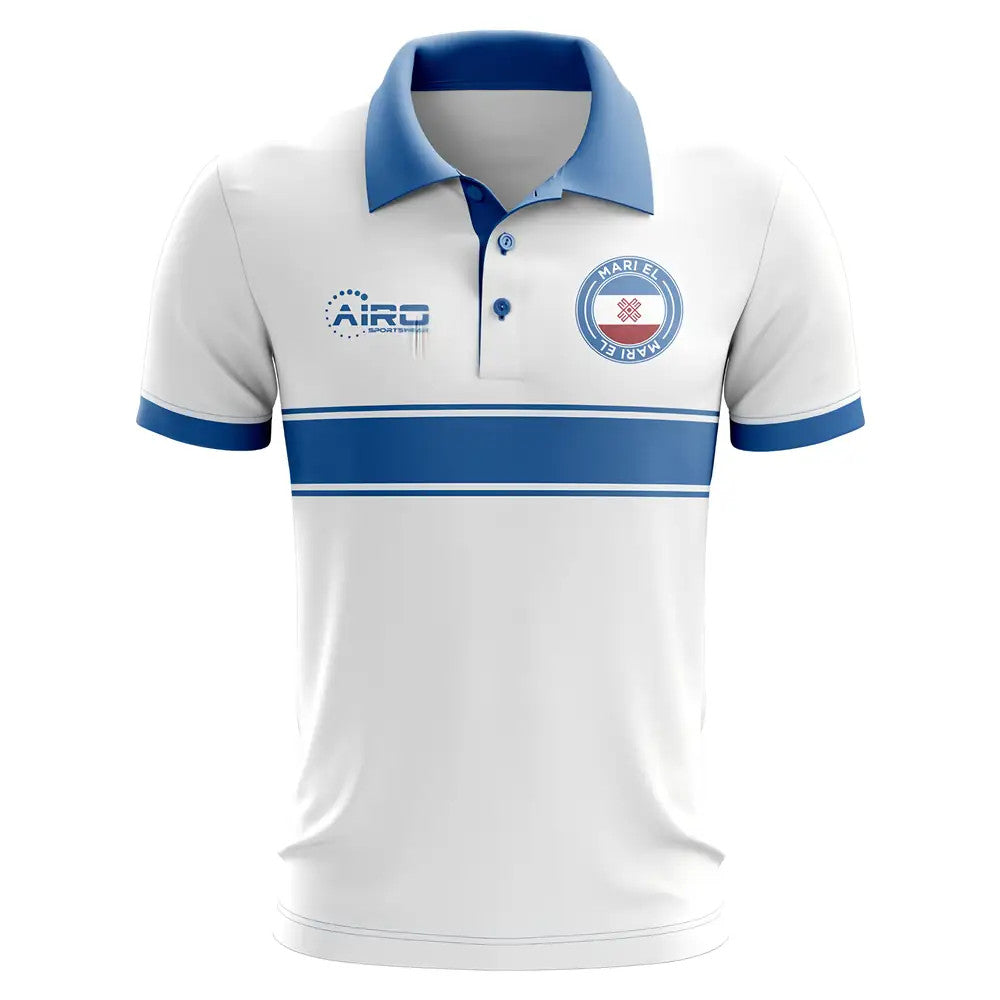 Mari El Concept Stripe Polo Shirt (White) - Kids_1
