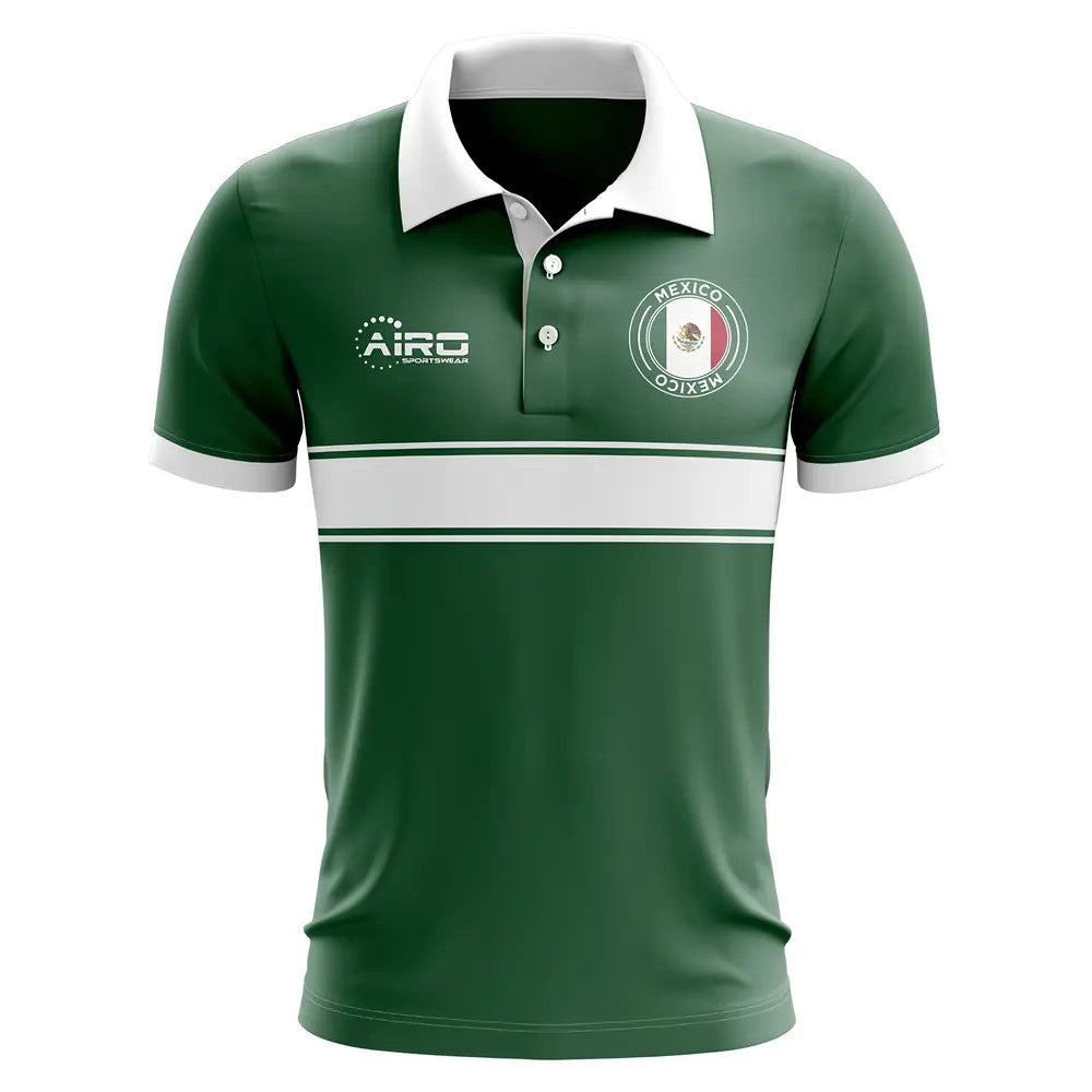 Mexico Concept Stripe Polo Shirt (Green) - Kids_0