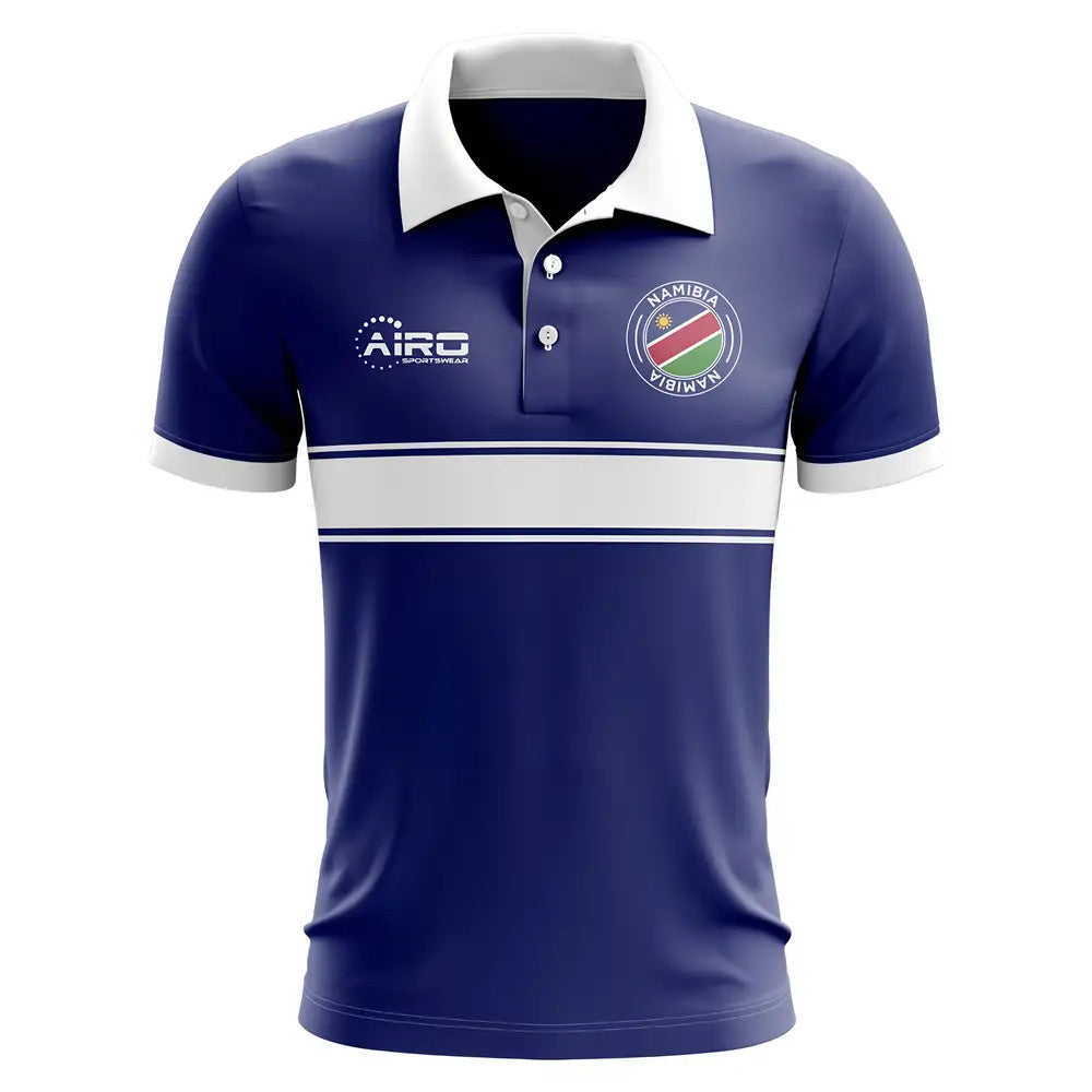 Namibia Concept Stripe Polo Shirt (Navy) - Kids_0