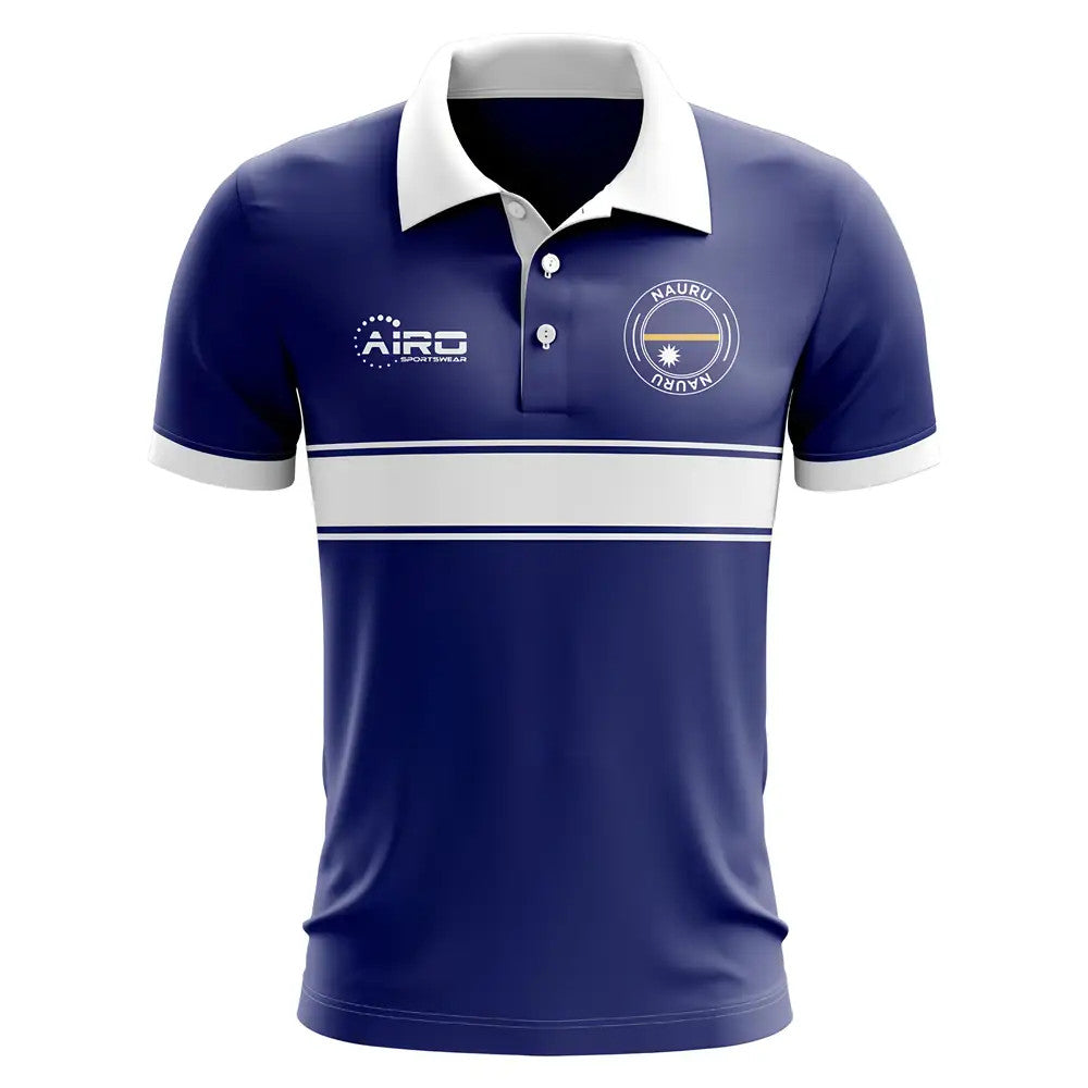 Nauru Concept Stripe Polo Shirt (Navy) - Kids_0