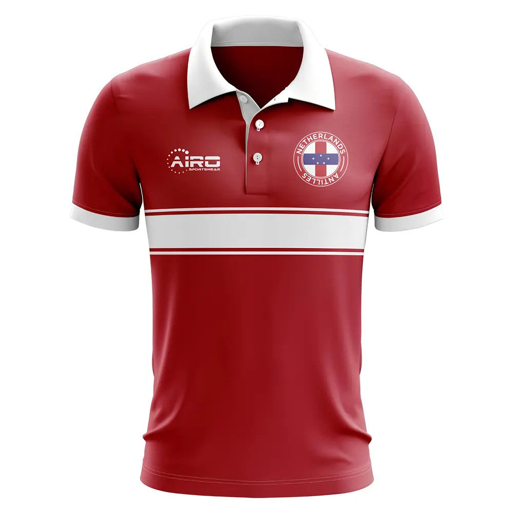 Netherlands Antilles Concept Stripe Polo Shirt (Red) - Kids_0