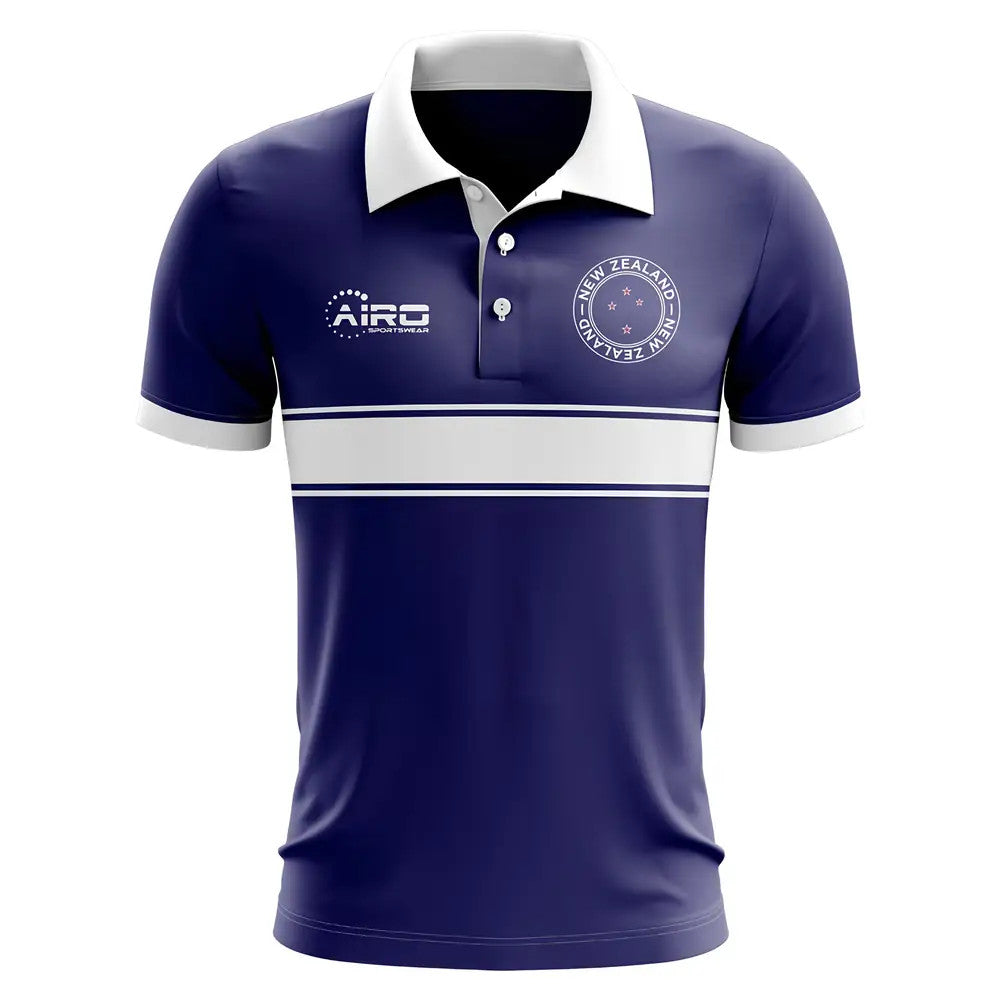 New Zealand Concept Stripe Polo Shirt (Navy) - Kids_1