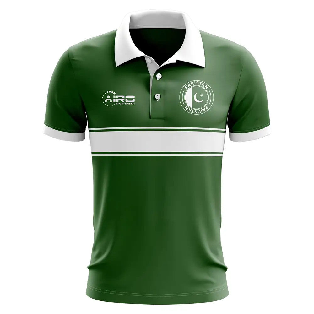 Pakistan Concept Stripe Polo Shirt (Green) - Kids_1