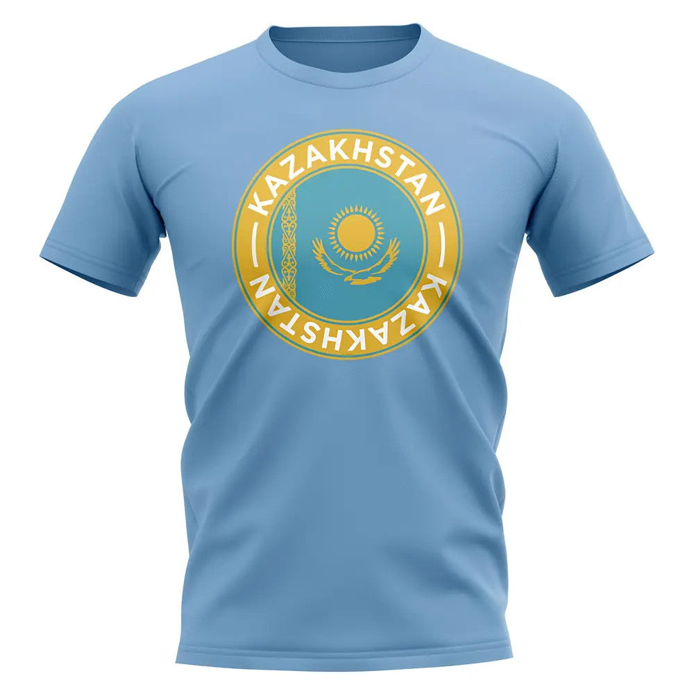 Kazakhstan Football Badge T-Shirt (Sky)_1
