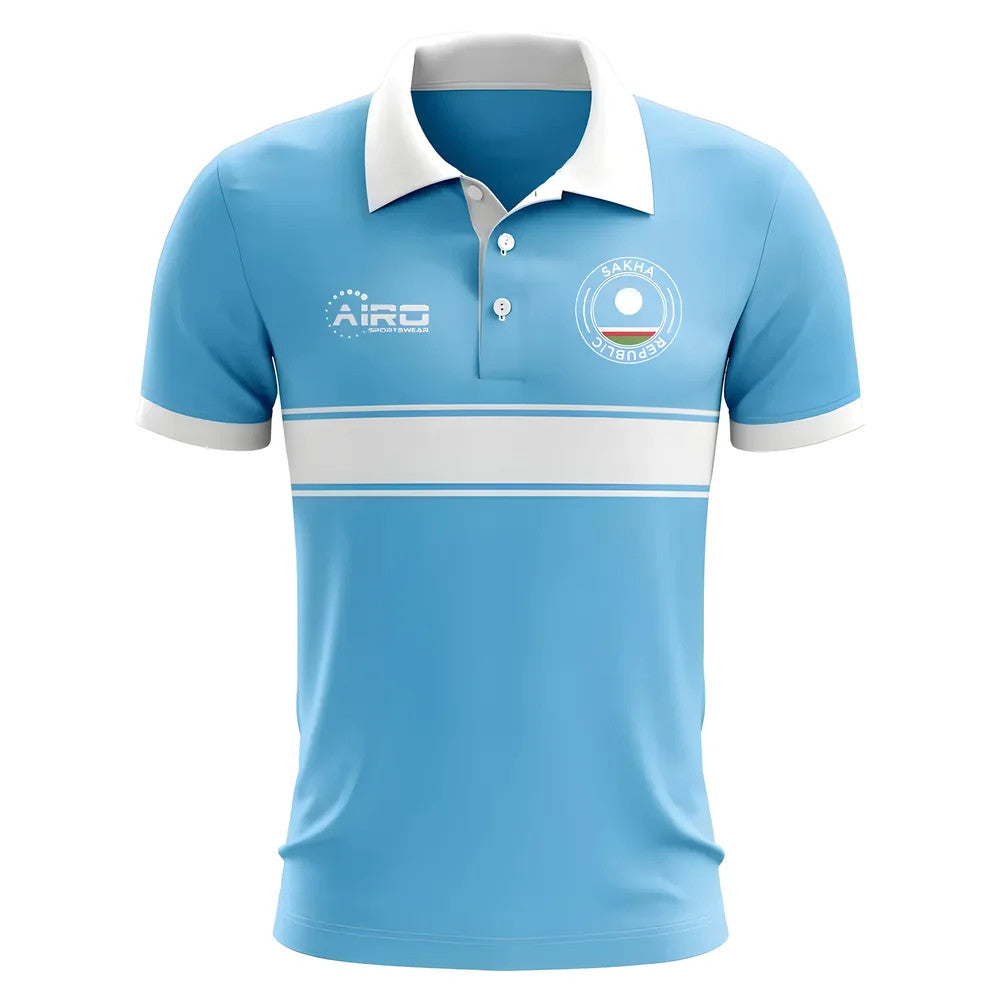 Sakha Republic Concept Stripe Polo Shirt (Sky) - Kids_0