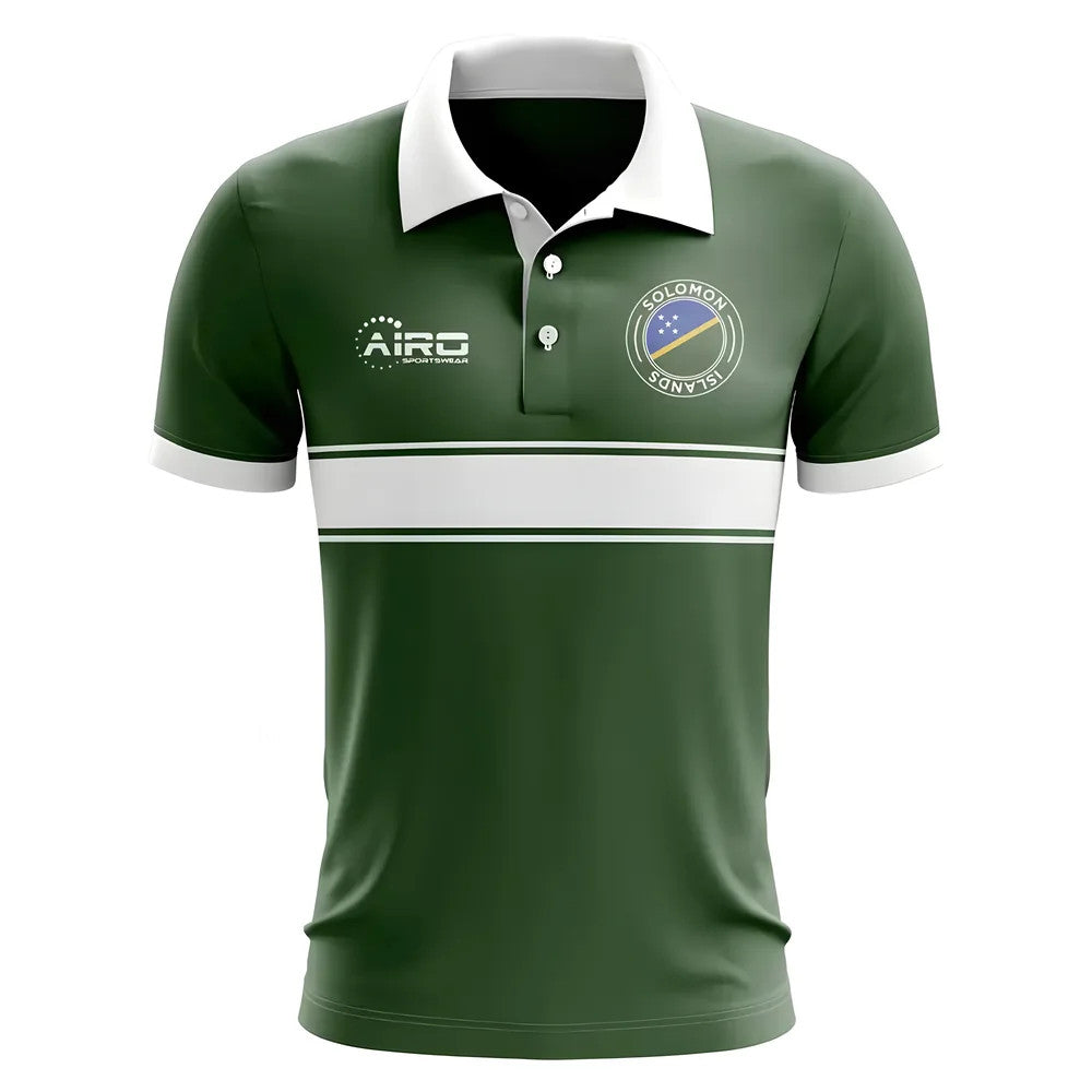Solomon Islands Concept Stripe Polo Shirt (Green) - Kids_0