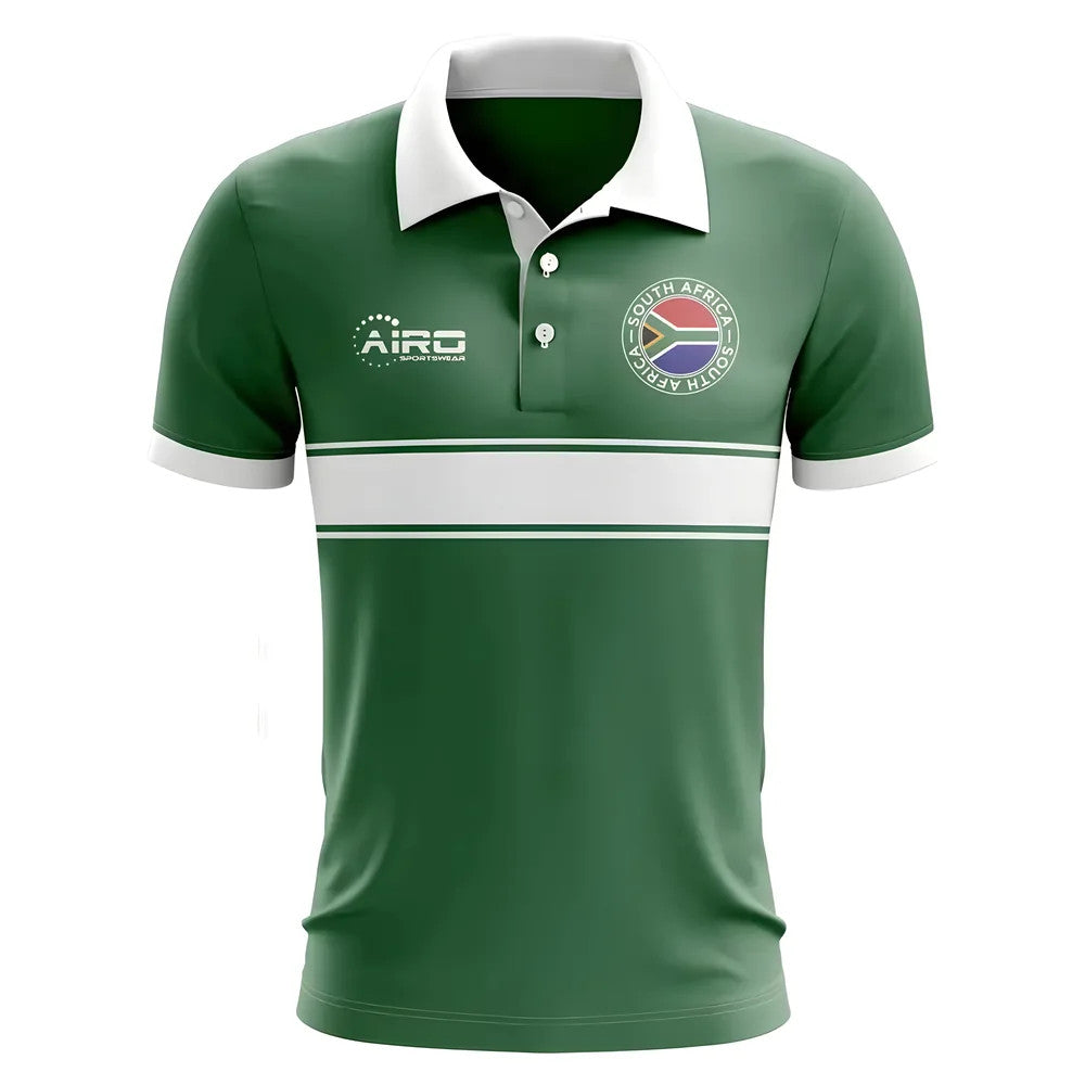 South Africa Concept Stripe Polo Shirt (Green)_0
