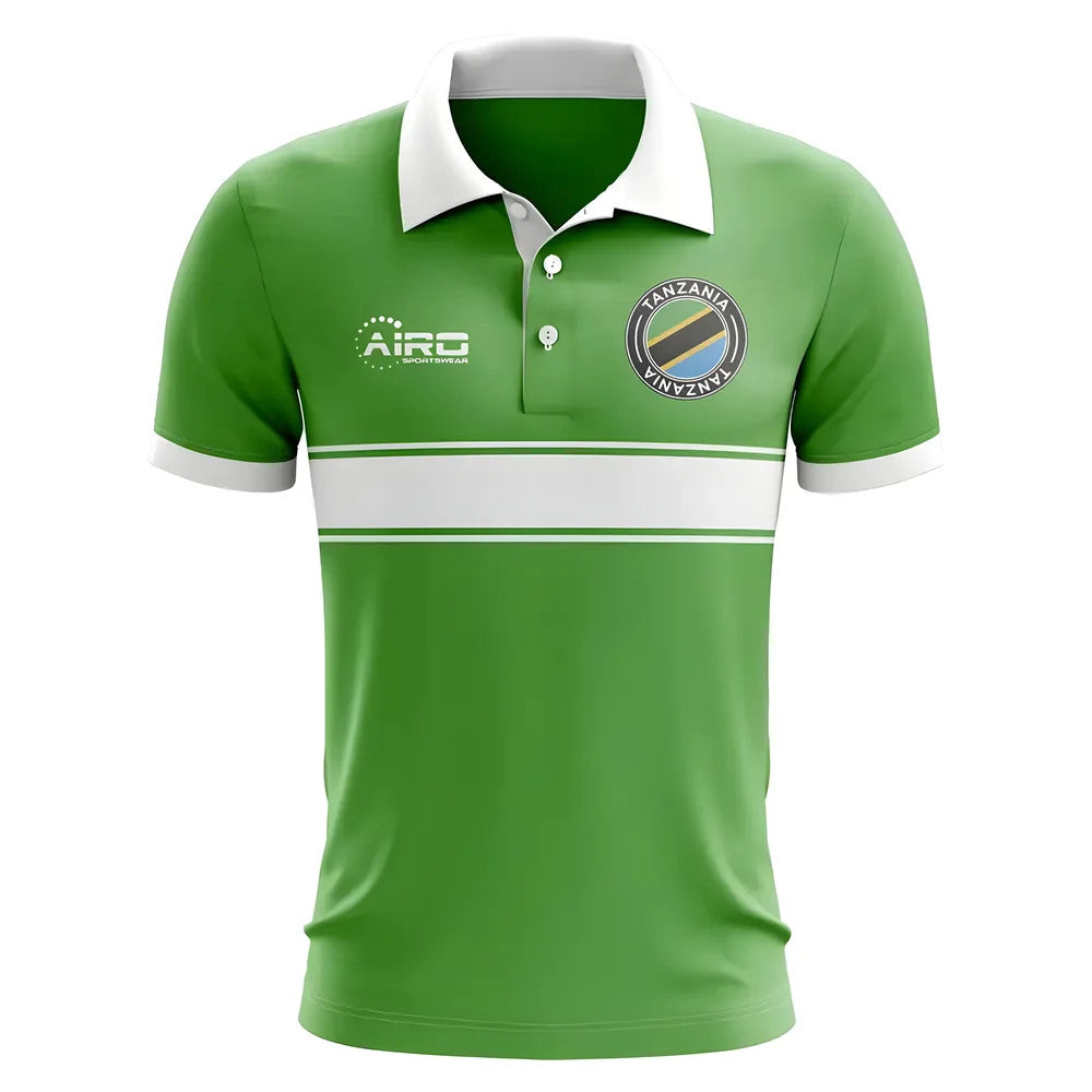 Tanzania Concept Stripe Polo Shirt (Green) - Kids_1