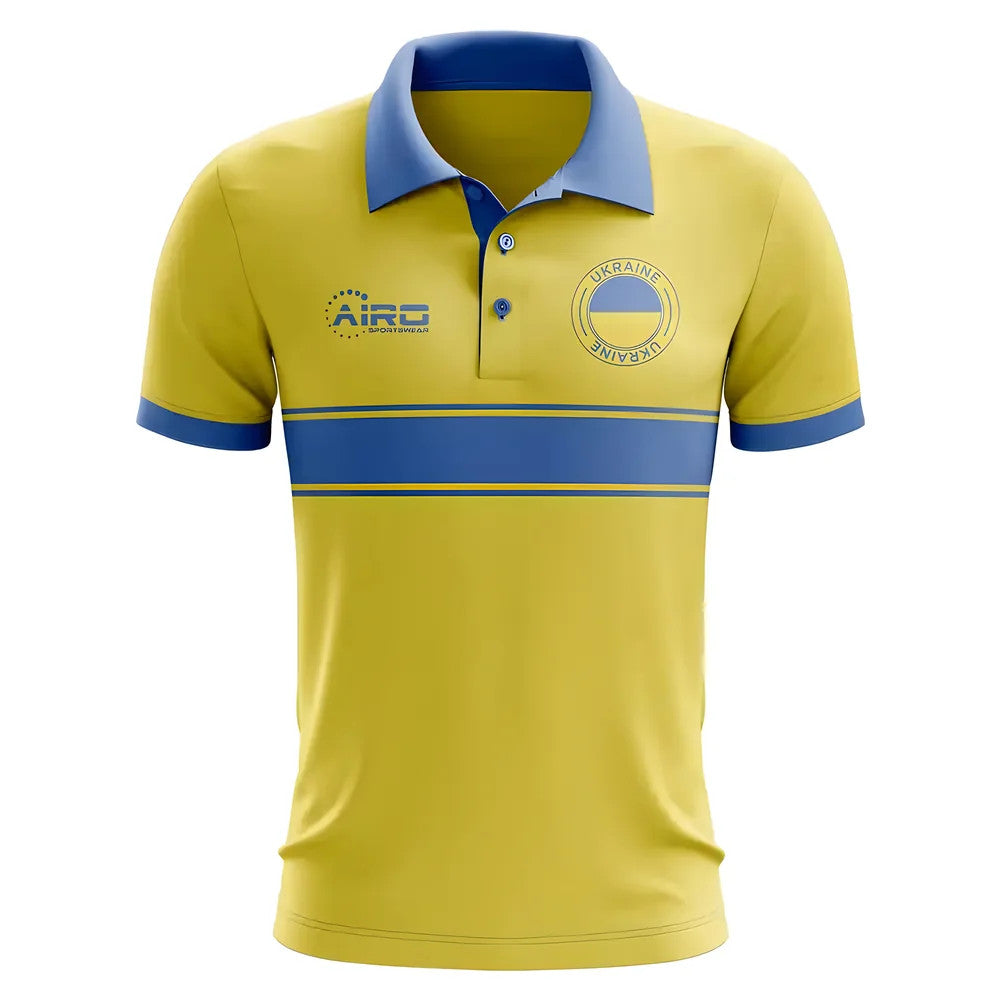 Ukraine Concept Stripe Polo Shirt (Yellow) - Kids_1