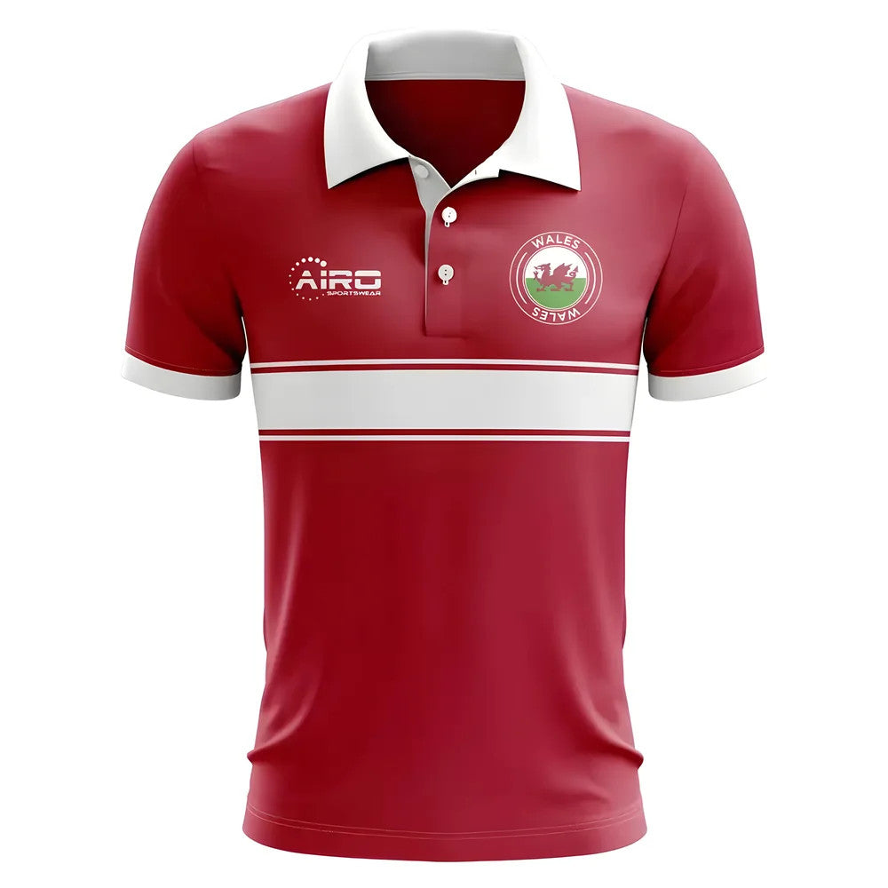 Wales Concept Stripe Polo Shirt (Red) - Kids_1