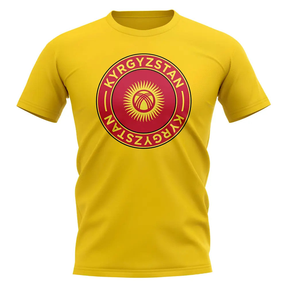 Kyrgyzstan Football Badge T-Shirt (Yellow)_0