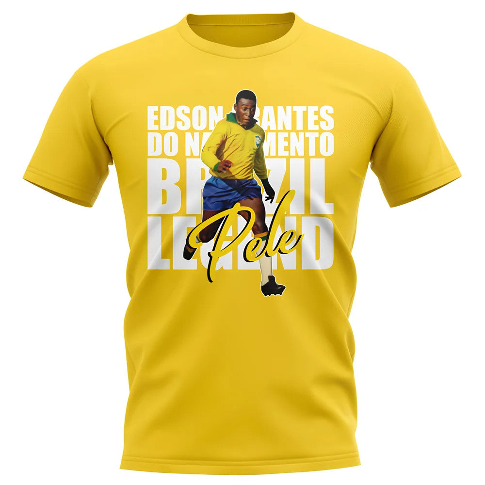 Pele Brazil Player T-Shirt (Yellow)_0