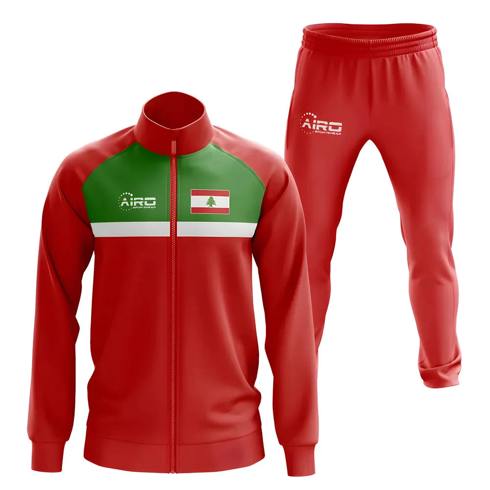 Lebanon Concept Football Tracksuit (Red)_1