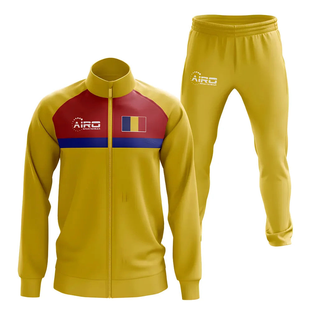 Romania Concept Football Tracksuit (Yellow)_1